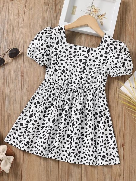 toddler girls dalmatian print puff sleeve bow front dress she, Red;yellow
toddler girls dalmatian print puff sleeve bow front dress she, Red;yellow