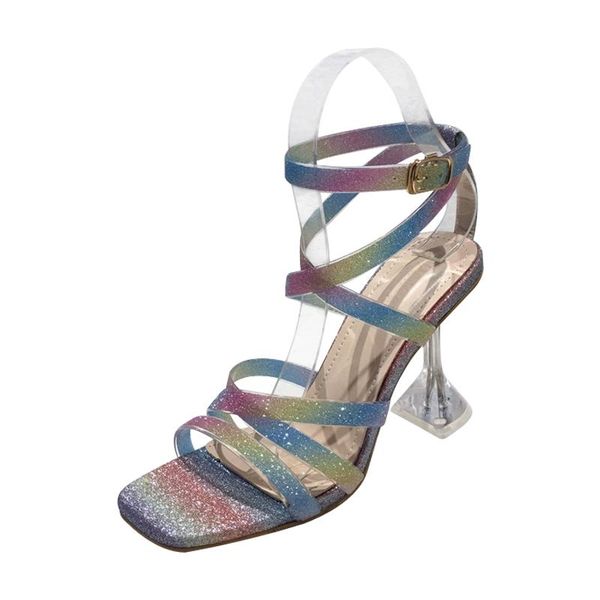dress shoes 2021 rubber bottom pvc wine glass with buckle square head ladies sandals colored silver light transparent thin high heels, Black
dress shoes 2021 rubber bottom pvc wine glass with buckle square head ladies sandals colored silver light transparent thin high heels, Black