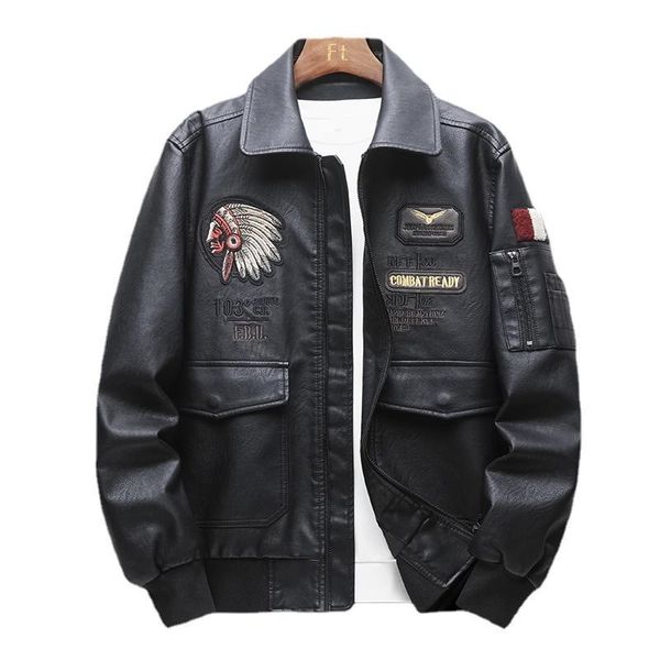 men's jackets leather jacket men autumn fashion embroidery lapel trend zipper pu coat motorcycle m-4xl chaqueta hombre, Black;brown
men's jackets leather jacket men autumn fashion embroidery lapel trend zipper pu coat motorcycle m-4xl chaqueta hombre, Black;brown