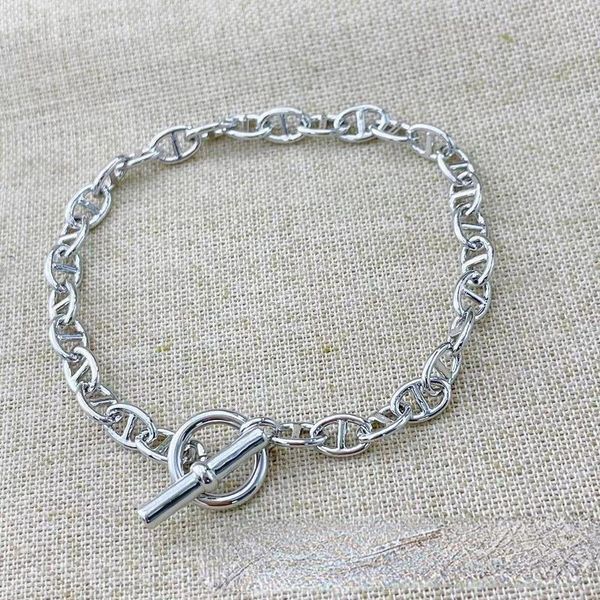 charm bracelets trend brass gold-plated pig nose mosaic bracelet european and american students' simple retro jewelry ins., Golden;silver
charm bracelets trend brass gold-plated pig nose mosaic bracelet european and american students' simple retro jewelry ins., Golden;silver