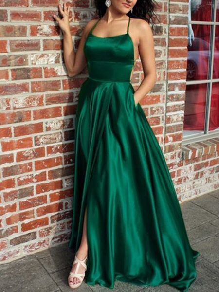 green 2021 new evening es a-line split-front criss-cross straps prom gowns vestidos de festa longo red carpet party wear auts, Black;red
green 2021 new evening es a-line split-front criss-cross straps prom gowns vestidos de festa longo red carpet party wear auts, Black;red