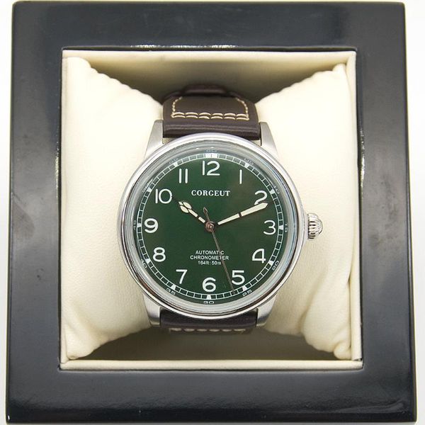 wristwatches corgeut 41mm green-blue-black dial mens automatic watch miyota steel open backcase seagull waterproof sport male leather clock, Slivery;brown
wristwatches corgeut 41mm green-blue-black dial mens automatic watch miyota steel open backcase seagull waterproof sport male leather clock, Slivery;brown