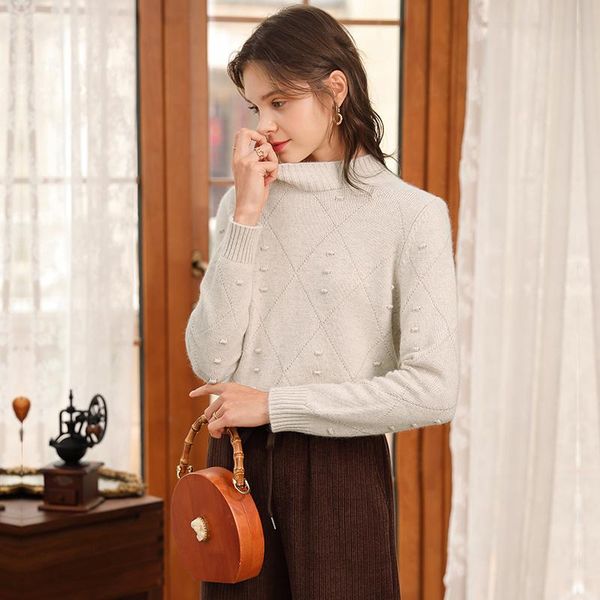 women's sweaters shzq half high neck sweater 2021 autumn and winter clothes high-end solid color diamond check long sleeve pullov, White;black
women's sweaters shzq half high neck sweater 2021 autumn and winter clothes high-end solid color diamond check long sleeve pullov, White;black