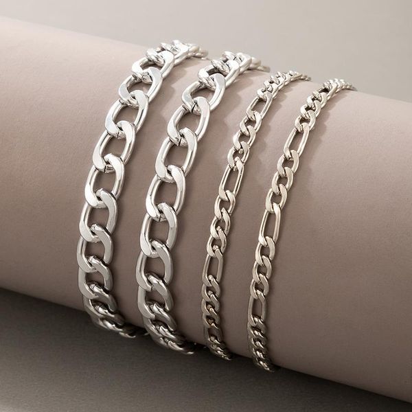 charm bracelets simple punk geometry bracelet set for women fashion silver color adjustable lady wedding jewelry gifts 15251, Golden;silver
charm bracelets simple punk geometry bracelet set for women fashion silver color adjustable lady wedding jewelry gifts 15251, Golden;silver