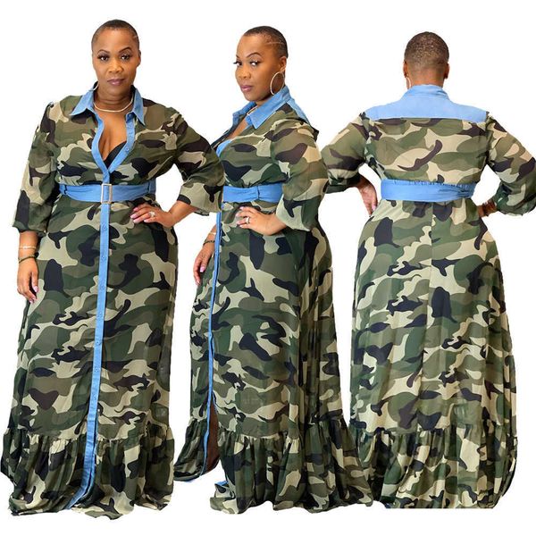 summer for women plus size 5xl camouflage print long sleeved floor length shirt dress fashioh wholesale drop 211025, Black
summer for women plus size 5xl camouflage print long sleeved floor length shirt dress fashioh wholesale drop 211025, Black