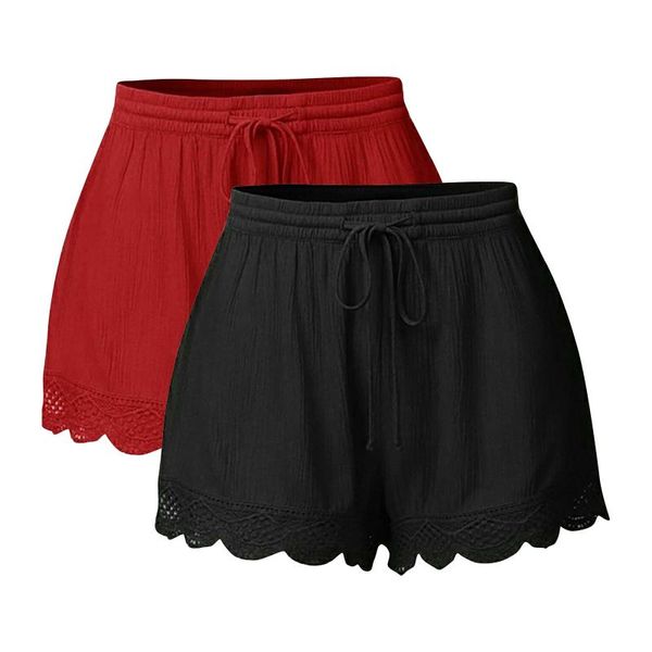 women's shorts 2021 fashion women summer 2pc lace plus size elasticity waist rope pockets tie sport leggings femme, White;black
women's shorts 2021 fashion women summer 2pc lace plus size elasticity waist rope pockets tie sport leggings femme, White;black