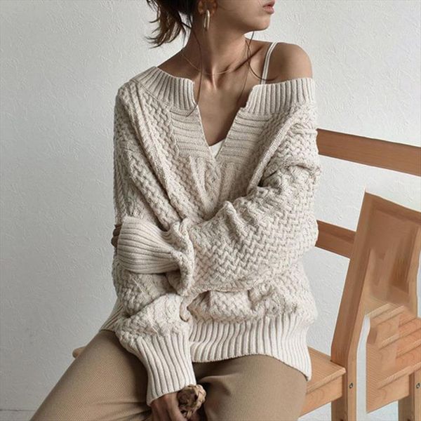 women winter knitted female pink sweater autumn jumper korean v neck knitting casual loose pure pullovers knitwear ladies, White;black
women winter knitted female pink sweater autumn jumper korean v neck knitting casual loose pure pullovers knitwear ladies, White;black