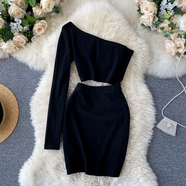 spring autumn skew collar black bodycon mini women elegant hollow out one shoulder vestidos 2021 female fashion f1yu, Black;gray
spring autumn skew collar black bodycon mini women elegant hollow out one shoulder vestidos 2021 female fashion f1yu, Black;gray