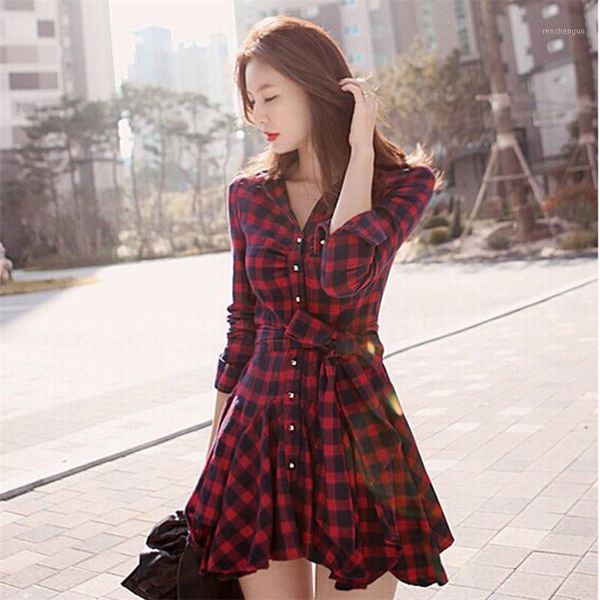 print plaid red women dress 2021 long sleeve office shirt dresses clothes mini casual, Black;gray
print plaid red women dress 2021 long sleeve office shirt dresses clothes mini casual, Black;gray