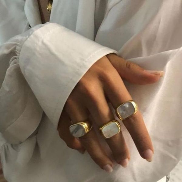cluster rings 2021 minimalist non-tarnish round square natural monther of pearl stainless steel gold for women statement ring, Golden;silver
cluster rings 2021 minimalist non-tarnish round square natural monther of pearl stainless steel gold for women statement ring, Golden;silver