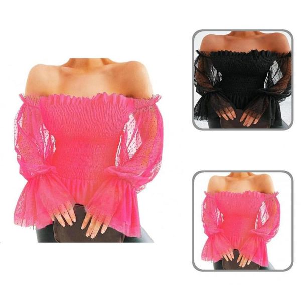 women's blouses & shirts pullover off shoulder party blouse pleated short type women, White
women's blouses & shirts pullover off shoulder party blouse pleated short type women, White