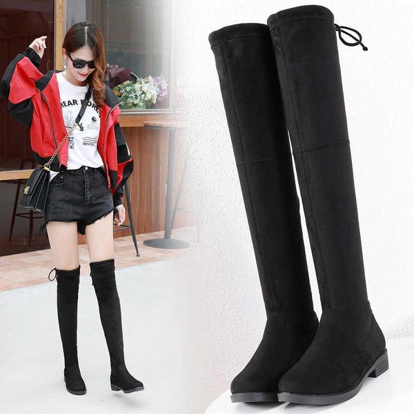 boots women's long over the knee 2021 high tube flat bottom elastic thin knight winter plush autumn, Black
boots women's long over the knee 2021 high tube flat bottom elastic thin knight winter plush autumn, Black