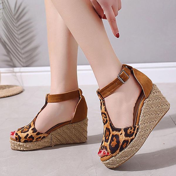 dress shoes plus size 42-43 wedges for women summer leopard female buckle rope suede platform sandals zapatos mujer 2021, Black
dress shoes plus size 42-43 wedges for women summer leopard female buckle rope suede platform sandals zapatos mujer 2021, Black
