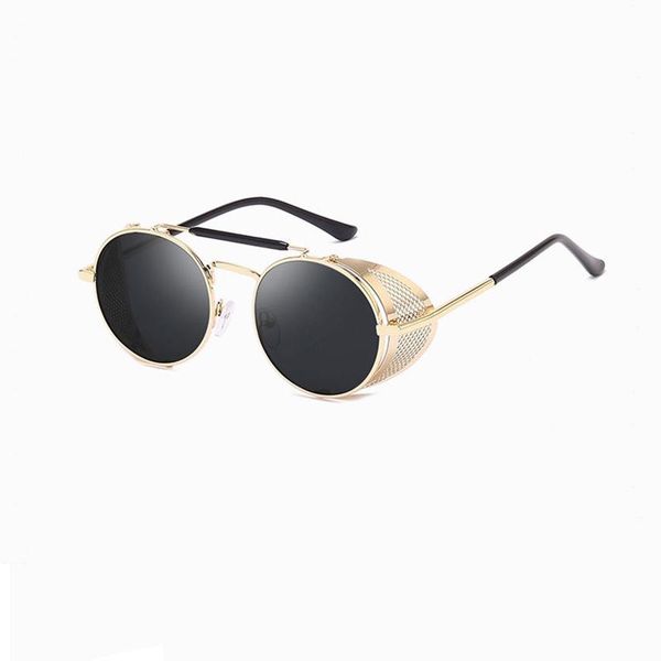 sunglasses classic retro round steampunk goggles for men personalized metal film reflective uv400 sun glasses male eyewear, White;black
sunglasses classic retro round steampunk goggles for men personalized metal film reflective uv400 sun glasses male eyewear, White;black