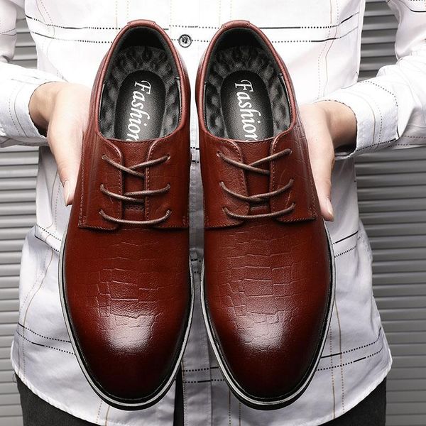 dress shoes 2021 men indestructible non-slip business leather footwear formal work male flat tie shoelaces zapatos hombre, Black
dress shoes 2021 men indestructible non-slip business leather footwear formal work male flat tie shoelaces zapatos hombre, Black