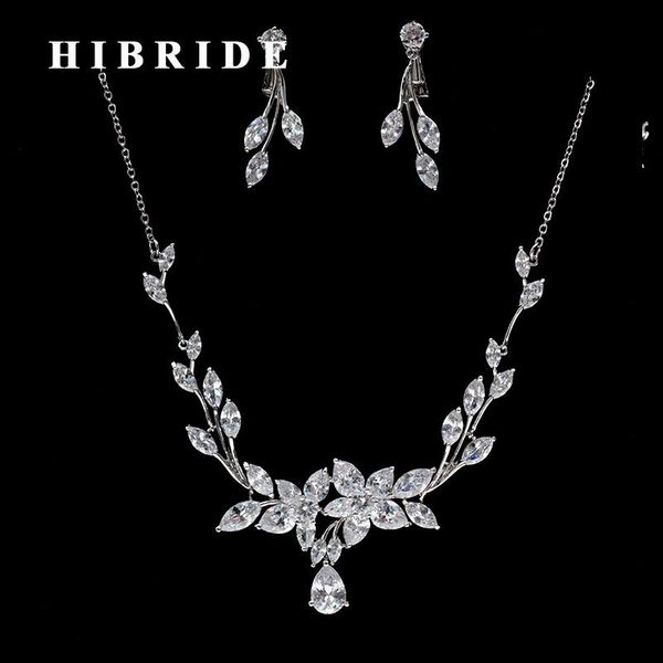 earrings & necklace hibride luxury leaf shape crystal wedding jewelry sets for brides women accessory prom set bijoux n-243, Silver
earrings & necklace hibride luxury leaf shape crystal wedding jewelry sets for brides women accessory prom set bijoux n-243, Silver