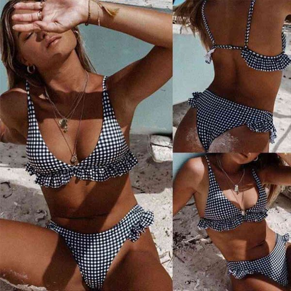 swimwear women swimming suit bikinis ruffle plaid swimsuit with soft bra pad beach bathing suits swimwear, White;black
swimwear women swimming suit bikinis ruffle plaid swimsuit with soft bra pad beach bathing suits swimwear, White;black