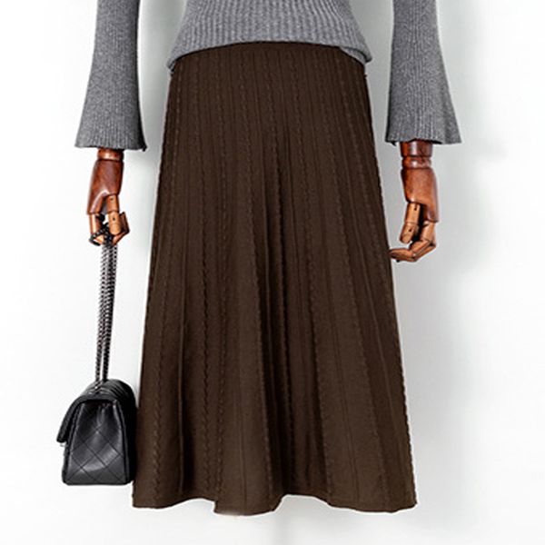 2021 new knitted fashion high women autumn winter midi skirt elastic waist a line ladies skirts nt0m, Black
2021 new knitted fashion high women autumn winter midi skirt elastic waist a line ladies skirts nt0m, Black