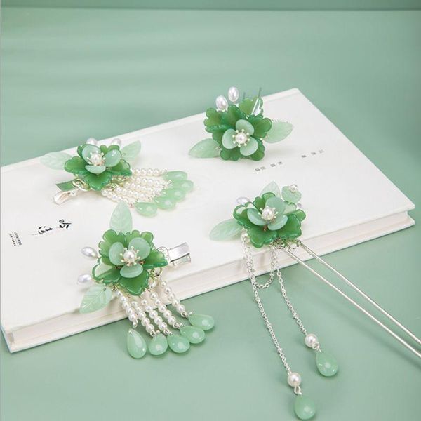 earrings & necklace chinese style jewelry set vintage green hair pins forks accessories summer hanfu jewelries 2021 trend, Silver
earrings & necklace chinese style jewelry set vintage green hair pins forks accessories summer hanfu jewelries 2021 trend, Silver