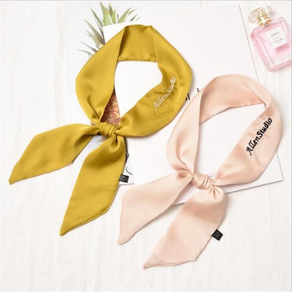 scarves casual solid color red pink black yellow silk scarf women skinny handle bag ribbons head band long ties, Blue;gray
scarves casual solid color red pink black yellow silk scarf women skinny handle bag ribbons head band long ties, Blue;gray