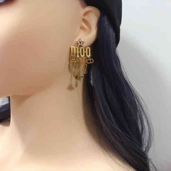 70% off / letter star tassel net red temperament women's bronze earrings selq, Golden
70% off / letter star tassel net red temperament women's bronze earrings selq, Golden