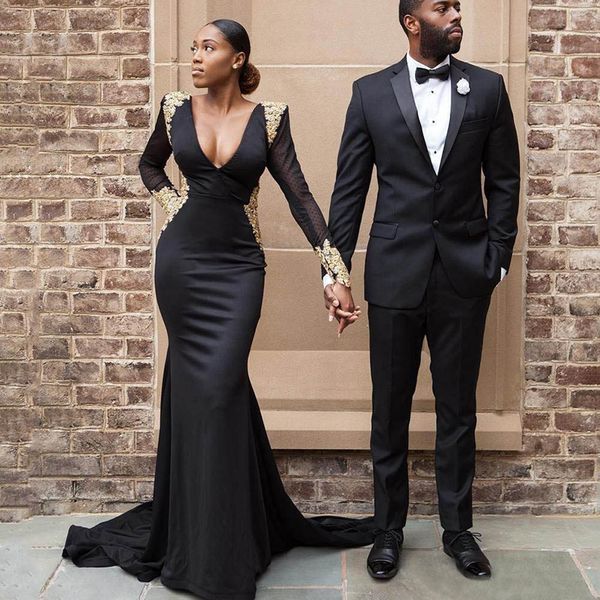 arabic black v neck mermaid prom dresses 2021 long sleeves backless evening party gowns dubai vestido de festa, Black;red
arabic black v neck mermaid prom dresses 2021 long sleeves backless evening party gowns dubai vestido de festa, Black;red