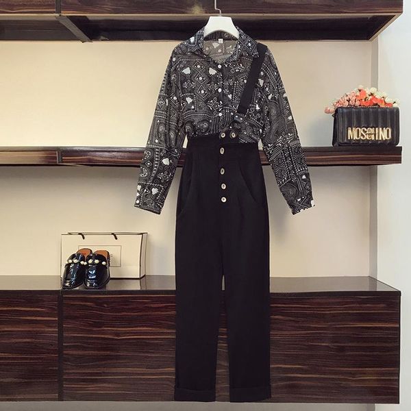 women's two piece pants women chiffon sets spring autumn streetwear printed shirts and outfits woman office suits clothing big, White
women's two piece pants women chiffon sets spring autumn streetwear printed shirts and outfits woman office suits clothing big, White