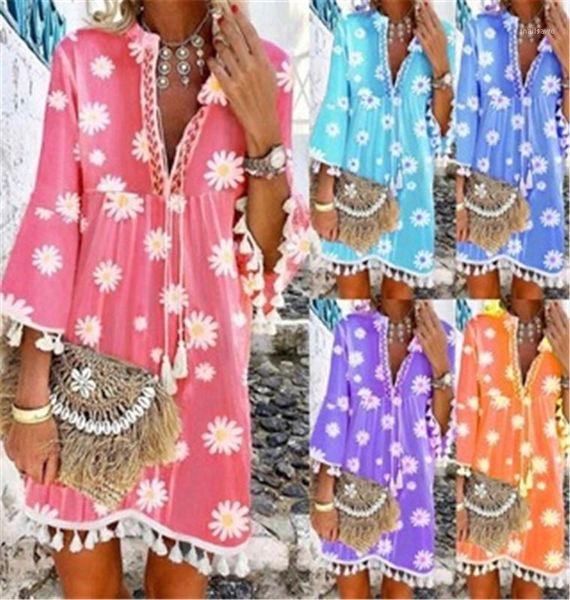casual daisy flower printing dress women strap loose tassel pom deep v neck boho high waist plus size 5xl dresses, Black;gray
casual daisy flower printing dress women strap loose tassel pom deep v neck boho high waist plus size 5xl dresses, Black;gray