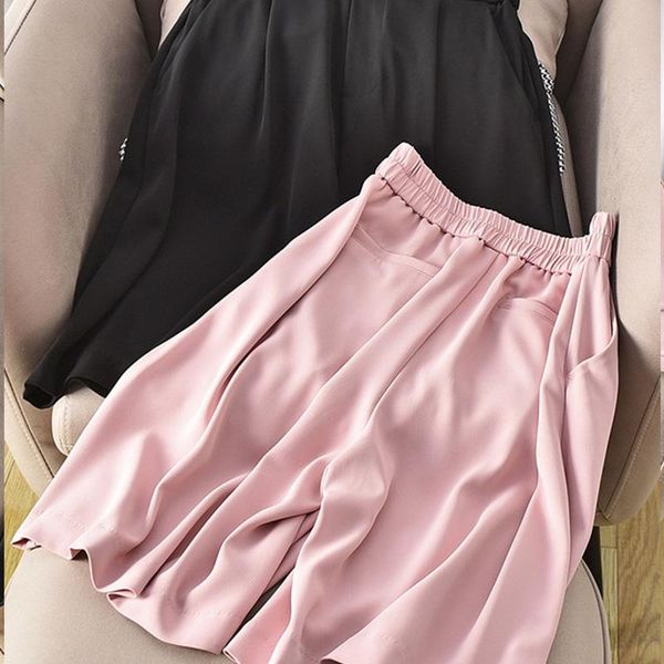 women's shorts high waist 2021 summer women loose straight short trousers korean fashion female soft cool mini black pink clothes, White;black
women's shorts high waist 2021 summer women loose straight short trousers korean fashion female soft cool mini black pink clothes, White;black