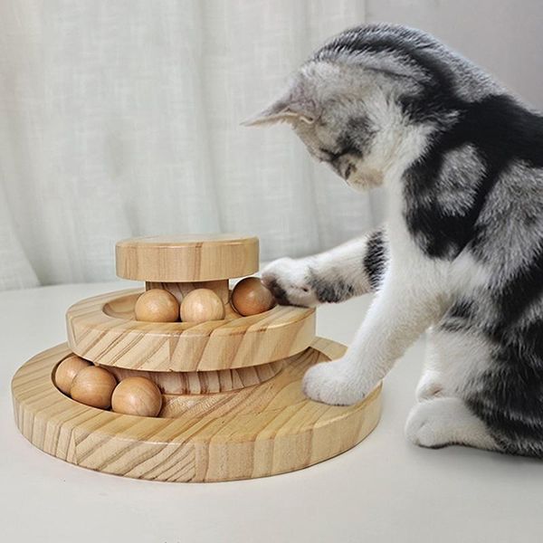 wooden 2/3 levels pet cat toy tower tracks disc cat intelligence amusement triple play disc toys ball training toys
wooden 2/3 levels pet cat toy tower tracks disc cat intelligence amusement triple play disc toys ball training toys