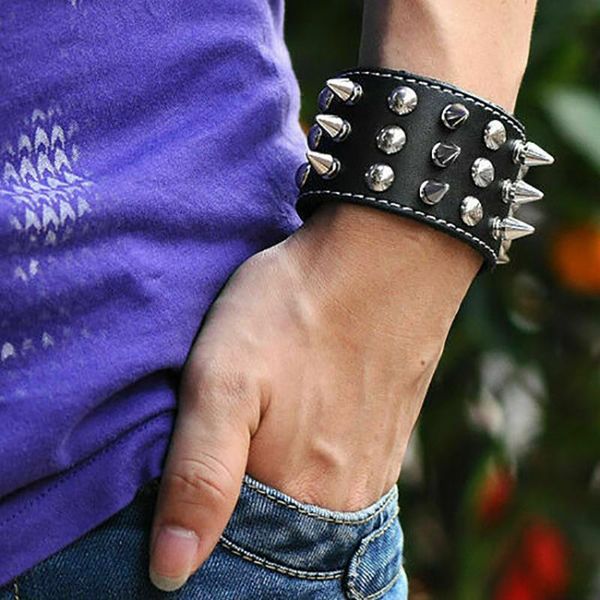 spike rock black rivet jewelry men wristband bracelet punk cowhide men's leather bracelet cuff 1 pcs, Golden;silver
spike rock black rivet jewelry men wristband bracelet punk cowhide men's leather bracelet cuff 1 pcs, Golden;silver