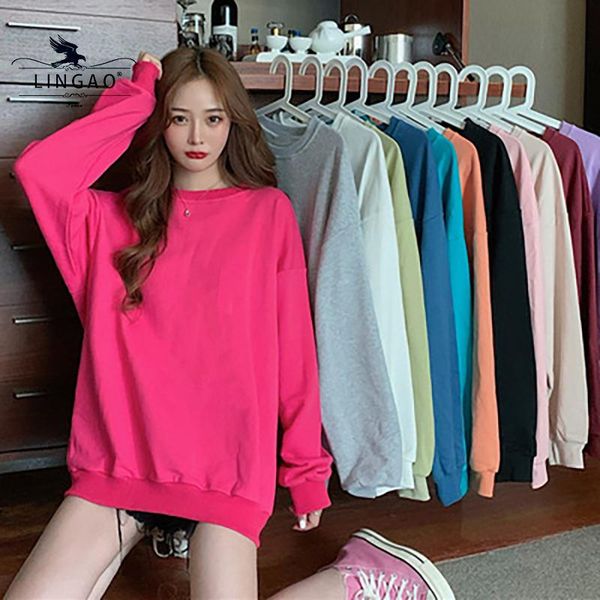 women's hoodies & sweatshirts plus size women casual loose pullovers autumn thin solid color streetwear long sleeve candy couple sweats, Black
women's hoodies & sweatshirts plus size women casual loose pullovers autumn thin solid color streetwear long sleeve candy couple sweats, Black