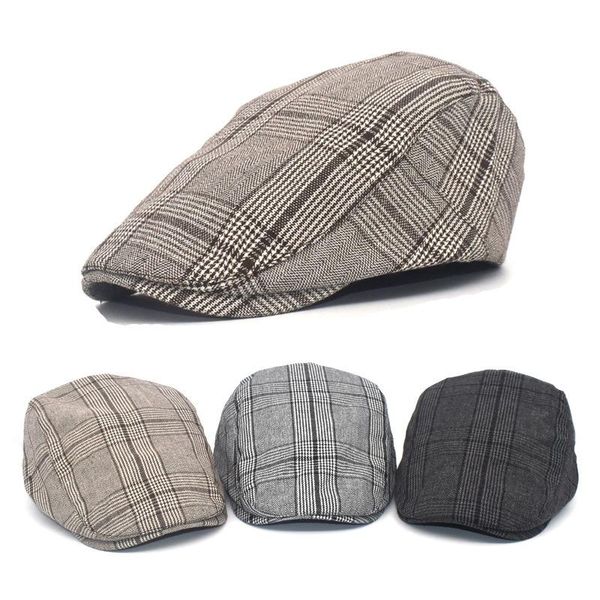 berets spring autumn winter hat men women wool beret vintage plaid sboy flat cap retro mens artist male outdoor, Blue;gray
berets spring autumn winter hat men women wool beret vintage plaid sboy flat cap retro mens artist male outdoor, Blue;gray