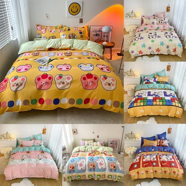 bedding sets 4 pcs set cartoon cotton soft elastic plaid fitted sheet animal quilt cover reactive printing pillowcases for home
bedding sets 4 pcs set cartoon cotton soft elastic plaid fitted sheet animal quilt cover reactive printing pillowcases for home