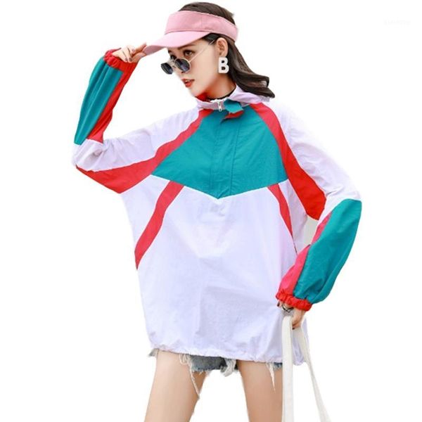 women's jackets fashion stand loose long-sleeved harajuku wind color thin coat casual wild breathable bf head cover sun protection clot, Black;brown
women's jackets fashion stand loose long-sleeved harajuku wind color thin coat casual wild breathable bf head cover sun protection clot, Black;brown