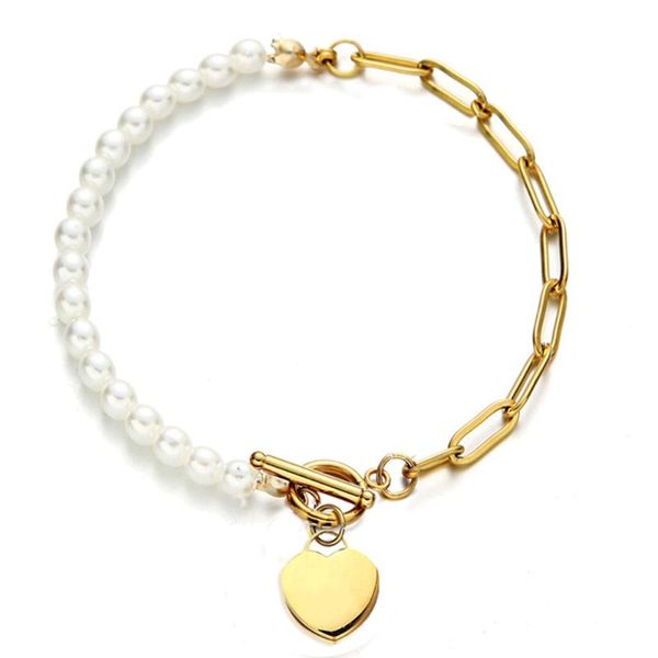 charm bracelets european stainless steel heart-shaped pendant bracelet for women girls simulated pearl jewelry, Golden;silver
charm bracelets european stainless steel heart-shaped pendant bracelet for women girls simulated pearl jewelry, Golden;silver