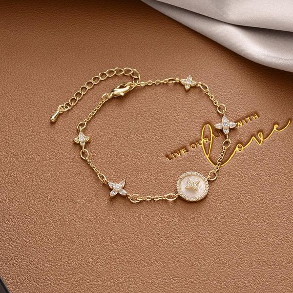 charm bracelets fashion ladies zircon plum blossom cross bracelet wild original design luxury simple women, Golden;silver
charm bracelets fashion ladies zircon plum blossom cross bracelet wild original design luxury simple women, Golden;silver