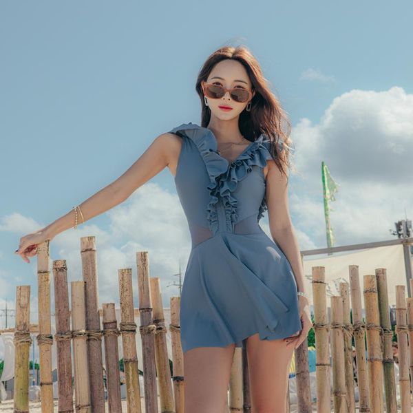 one-piece suits sanqi swimsuit female swimwear fairy fan cover belly slimming vacation spring siamese swimming suit wear
one-piece suits sanqi swimsuit female swimwear fairy fan cover belly slimming vacation spring siamese swimming suit wear