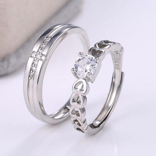 wedding rings romantic couple for lovers adjustable fashion crystal heart women rings/simple zircon men ring band gift, Slivery;golden
wedding rings romantic couple for lovers adjustable fashion crystal heart women rings/simple zircon men ring band gift, Slivery;golden