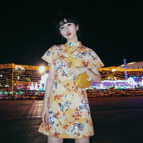 ethnic clothing vintage women flower cheongsam vestidos summer short sleeve robe gown chinese style ladies qipao elegant mini dress, Red
ethnic clothing vintage women flower cheongsam vestidos summer short sleeve robe gown chinese style ladies qipao elegant mini dress, Red