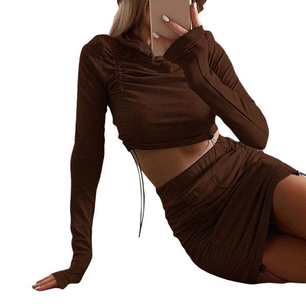 2021 autumn women 2 pieces suit set women long sleeve hooded crop short skirt ladies solid color clothes suit new, Gray
2021 autumn women 2 pieces suit set women long sleeve hooded crop short skirt ladies solid color clothes suit new, Gray
