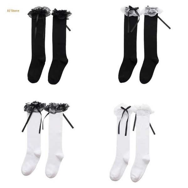 men's socks women girls lolita cotton knee high long sweet ruffles lace trim bowknot japanese kawaii stockings hosiery cosplay costume, Black
men's socks women girls lolita cotton knee high long sweet ruffles lace trim bowknot japanese kawaii stockings hosiery cosplay costume, Black
