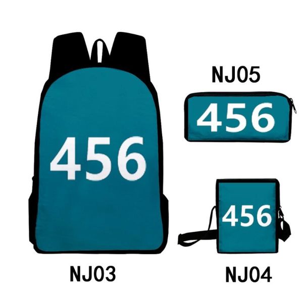backpack squid game 456 218 001 3 pieces/set men women oxford waterproof lapbag chest pencil case boys girls schoolbag
backpack squid game 456 218 001 3 pieces/set men women oxford waterproof lapbag chest pencil case boys girls schoolbag