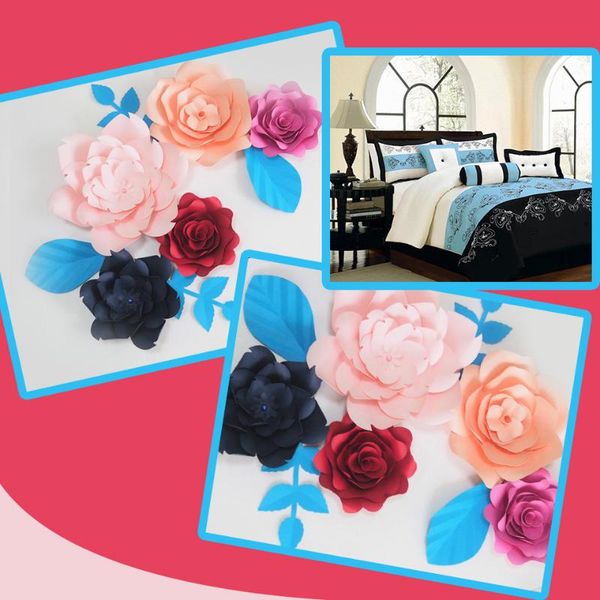 decorative flowers & wreaths diy giant paper fleurs artificielles backdrop artificial rose 5pcs+4 leaves wedding party decor nursery mix col
decorative flowers & wreaths diy giant paper fleurs artificielles backdrop artificial rose 5pcs+4 leaves wedding party decor nursery mix col