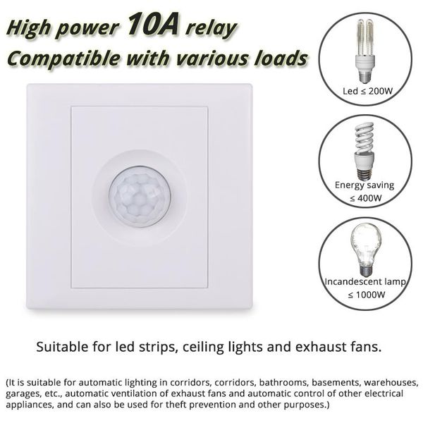 smart home control coswall pir human body sensor wall switch adjustable time delay and sensitivity 200w led lights 1000w incandescent lamp i
smart home control coswall pir human body sensor wall switch adjustable time delay and sensitivity 200w led lights 1000w incandescent lamp i