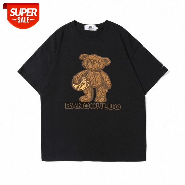 new 2021 bear embroidery short-sleeved t-shirt male national tide street trend loose casual couple half-sleeved shirt #l96a, White;black
new 2021 bear embroidery short-sleeved t-shirt male national tide street trend loose casual couple half-sleeved shirt #l96a, White;black