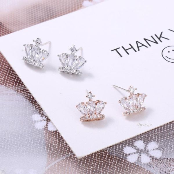 stud delicate 14k gold plated crown earrings for women luxury zircon cz gift, Golden;silver
stud delicate 14k gold plated crown earrings for women luxury zircon cz gift, Golden;silver