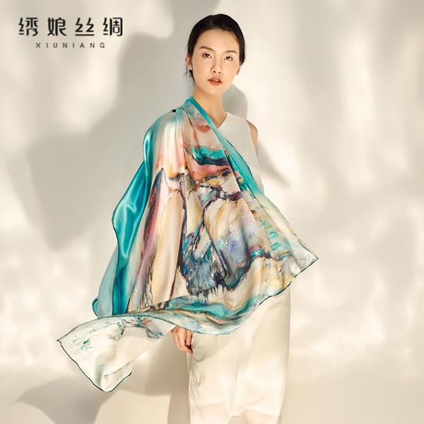 scarves xiuniang silk abstract art real scarf lady autumn winter mulberry shawl elegant profession, Blue;gray
scarves xiuniang silk abstract art real scarf lady autumn winter mulberry shawl elegant profession, Blue;gray