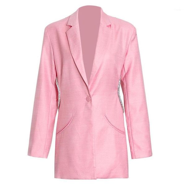 women's suits & blazers elegant women blazer suit niche style personality solid open back one-button for lady fashion jacket, White;black
women's suits & blazers elegant women blazer suit niche style personality solid open back one-button for lady fashion jacket, White;black