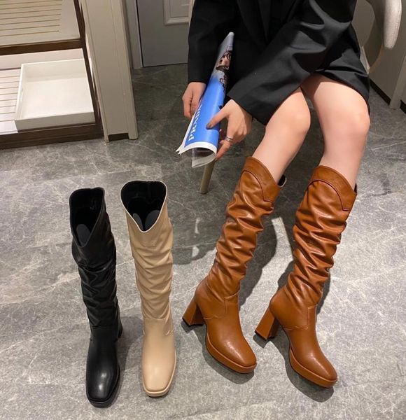 boots women knee high round toe western thick heels slip on pumps platform shoes winter party woman 35-39, Black
boots women knee high round toe western thick heels slip on pumps platform shoes winter party woman 35-39, Black